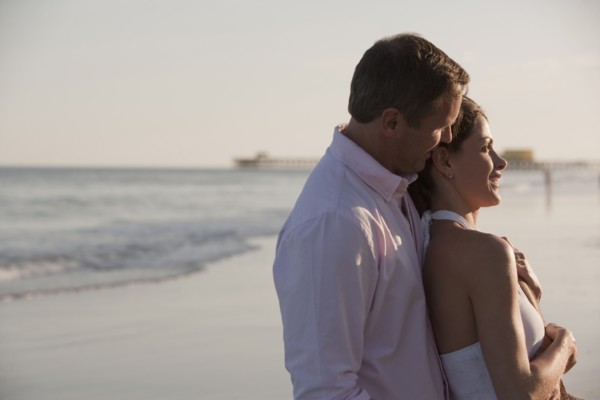 A couple at the beach