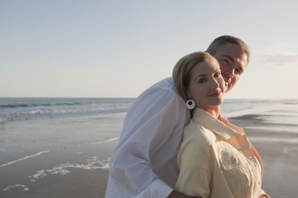 A couple at the beach