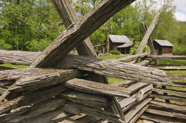 A fence in Smoky Mountain National Park.