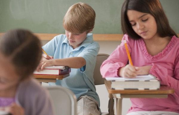 Students in a classroom.