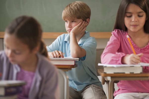 Students in a classroom.