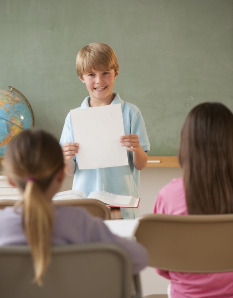 Students in a classroom.