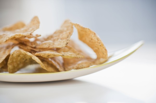 A plate of chips.