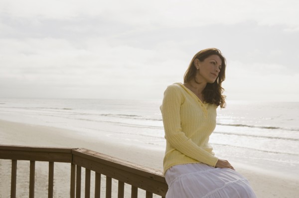 A woman at the beach