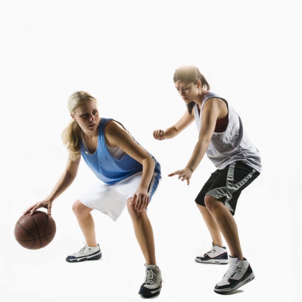 Two basketball players