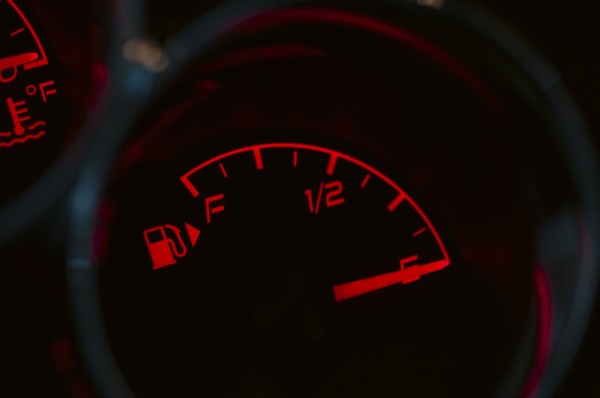 Gas gauge in a car