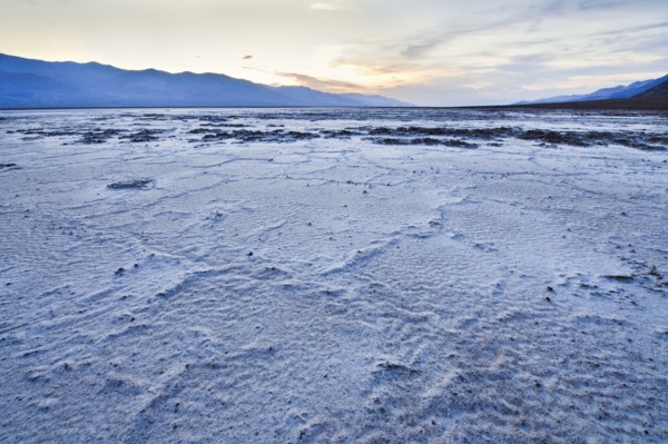 Badwater Flats in Death Valley.