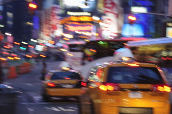 A street scene in New York.