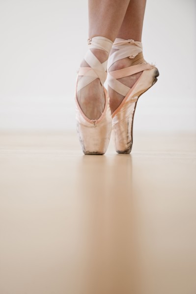A female ballet dancer.