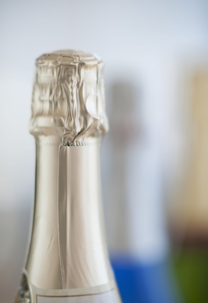 Champagne bottle.
