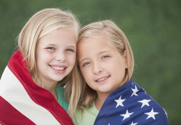 Happy sisters.