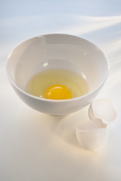 Egg in bowl.