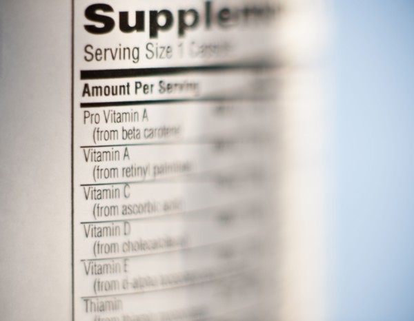 Supplement label.