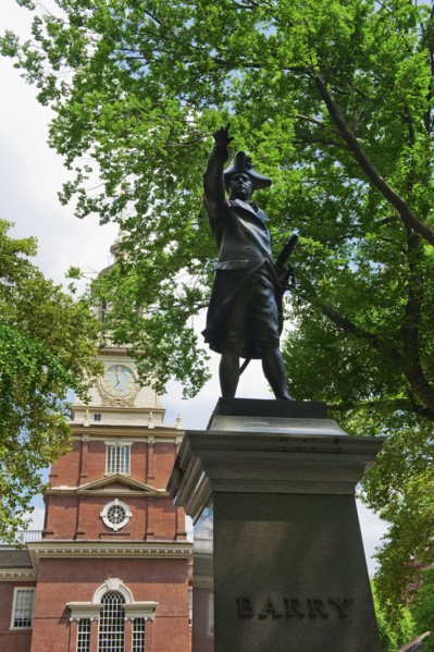 Statue of Commodore Barry.
