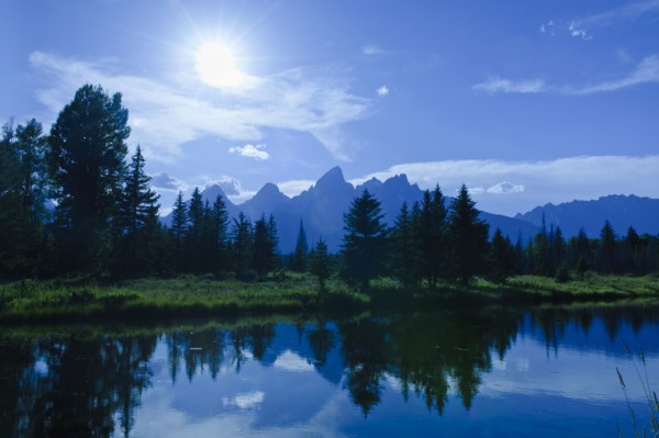 Scenic mountain lake.