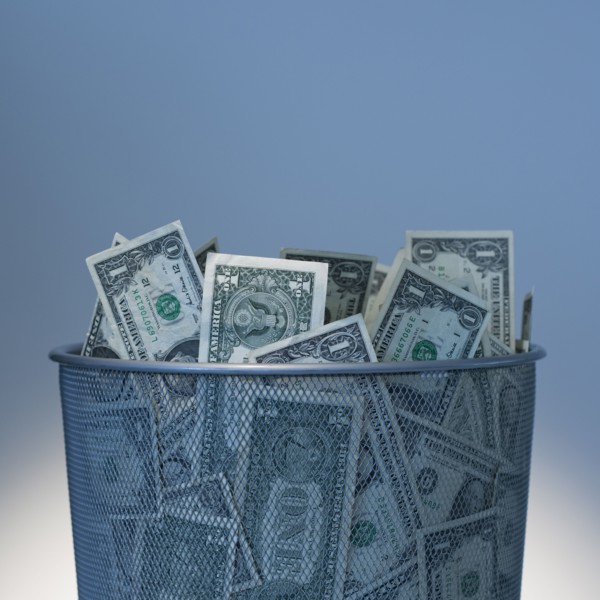 Basket of money.