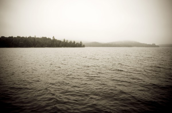 Misty lake