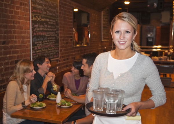 Server in restaurant.