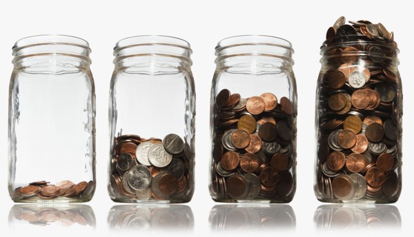 Jars of coins
