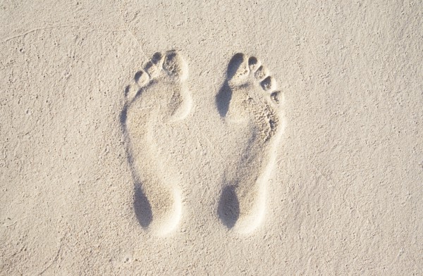 Footprints in sand