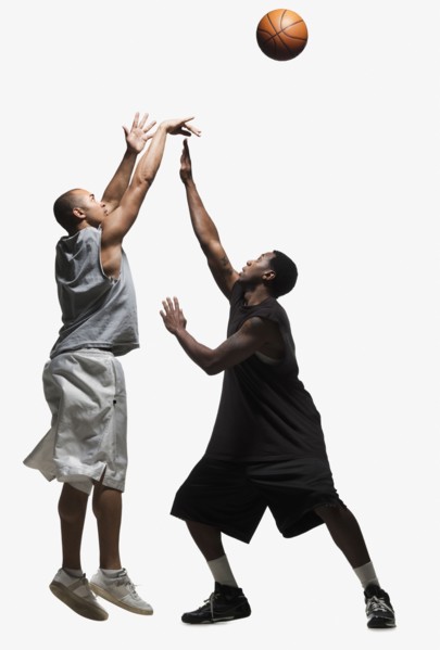 Two basketball players