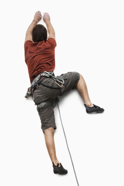 Studio shot of a male climber