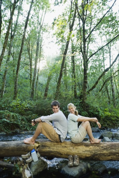 Hikers resting