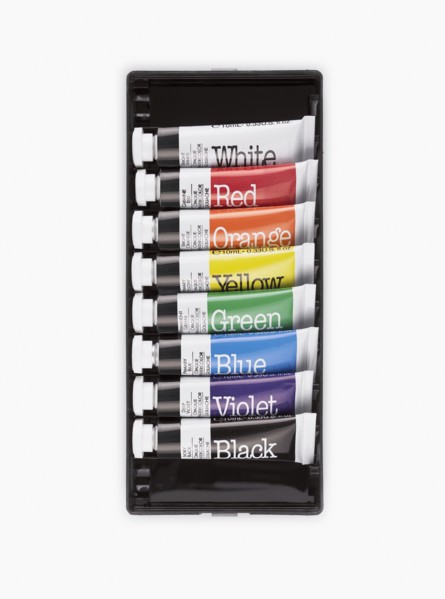 Coloured paint tubes