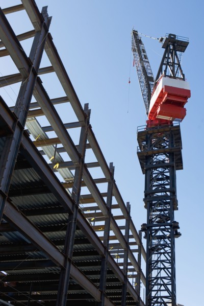 Crane at construction site
