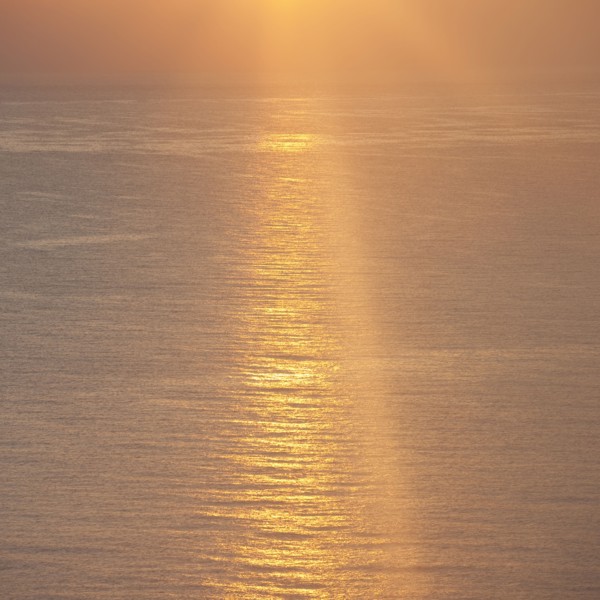 Sunset over ocean.