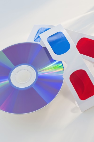 3-d glasses and DVD.