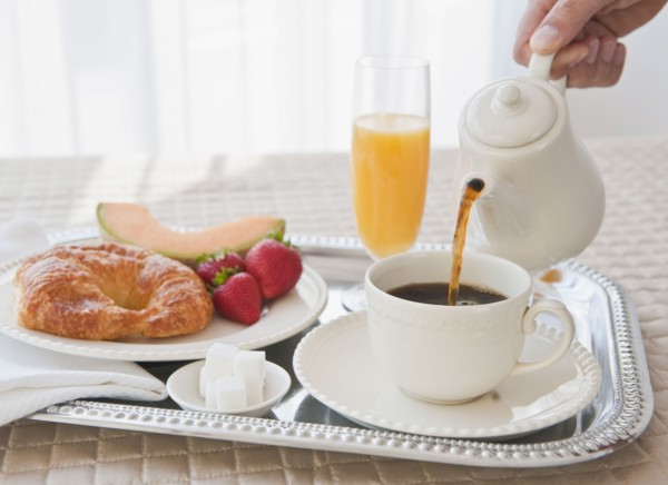 Breakfast tray.
