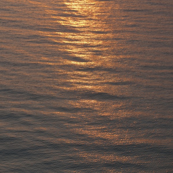 Sunset over ocean.