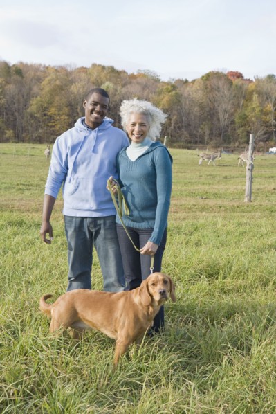 Couple and their dog. Photographer: Pauline St.Denis