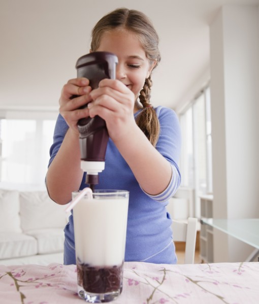 Chocolate milk. Photographer: Jamie Grill