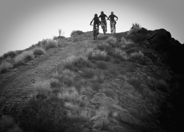 Downhill mountain bikers. Photographer: Dan Bannister