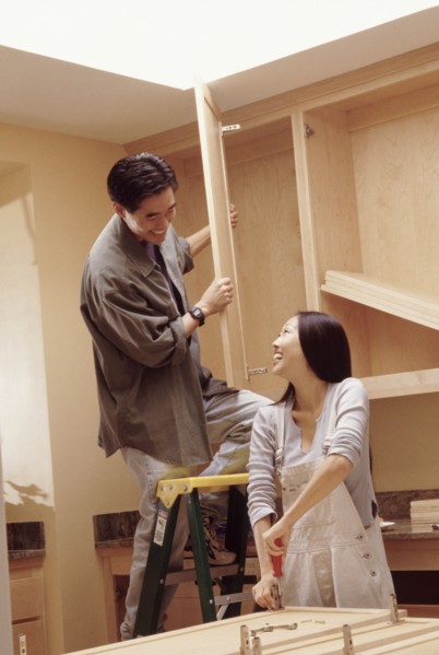 Remodeling the kitchen. Photographer: Rob Lewine