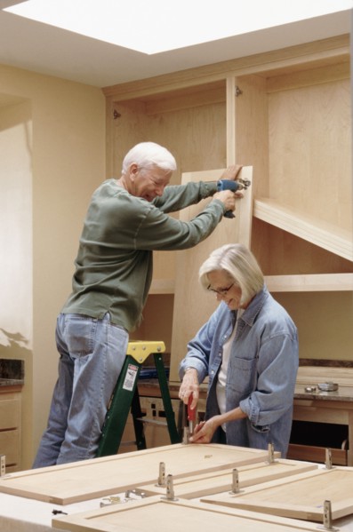 Remodeling the kitchen. Photographer: Rob Lewine