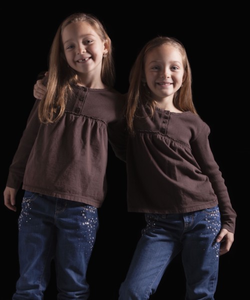 Identical twins. Photographer: Mike Kemp