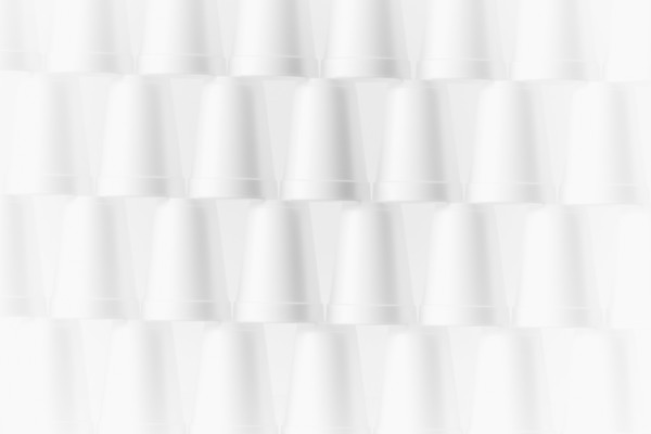 Stack of foam cups. Photographer: Joe Clark