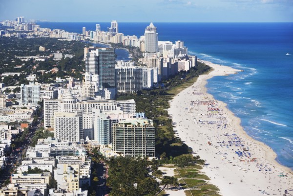 Florida coastline and cityscape. Photographer: fotog