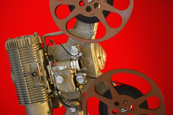 Antique movie projector.