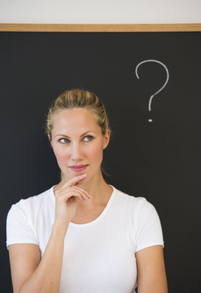 Woman thinking.