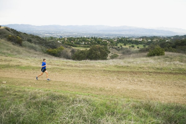 Person running on trail.