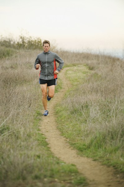 Person running on trail.