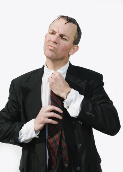 Soggy businessman.
