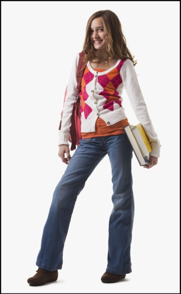 Student carrying books. Photographe : Mike Kemp