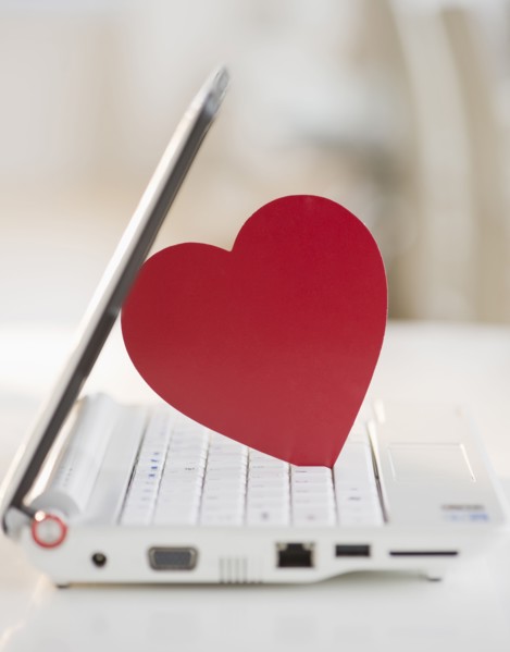 Heart on a laptop. Photo : Jamie Grill