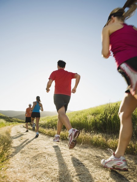 Trail running.