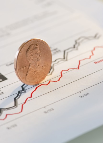 Penny on a graph.